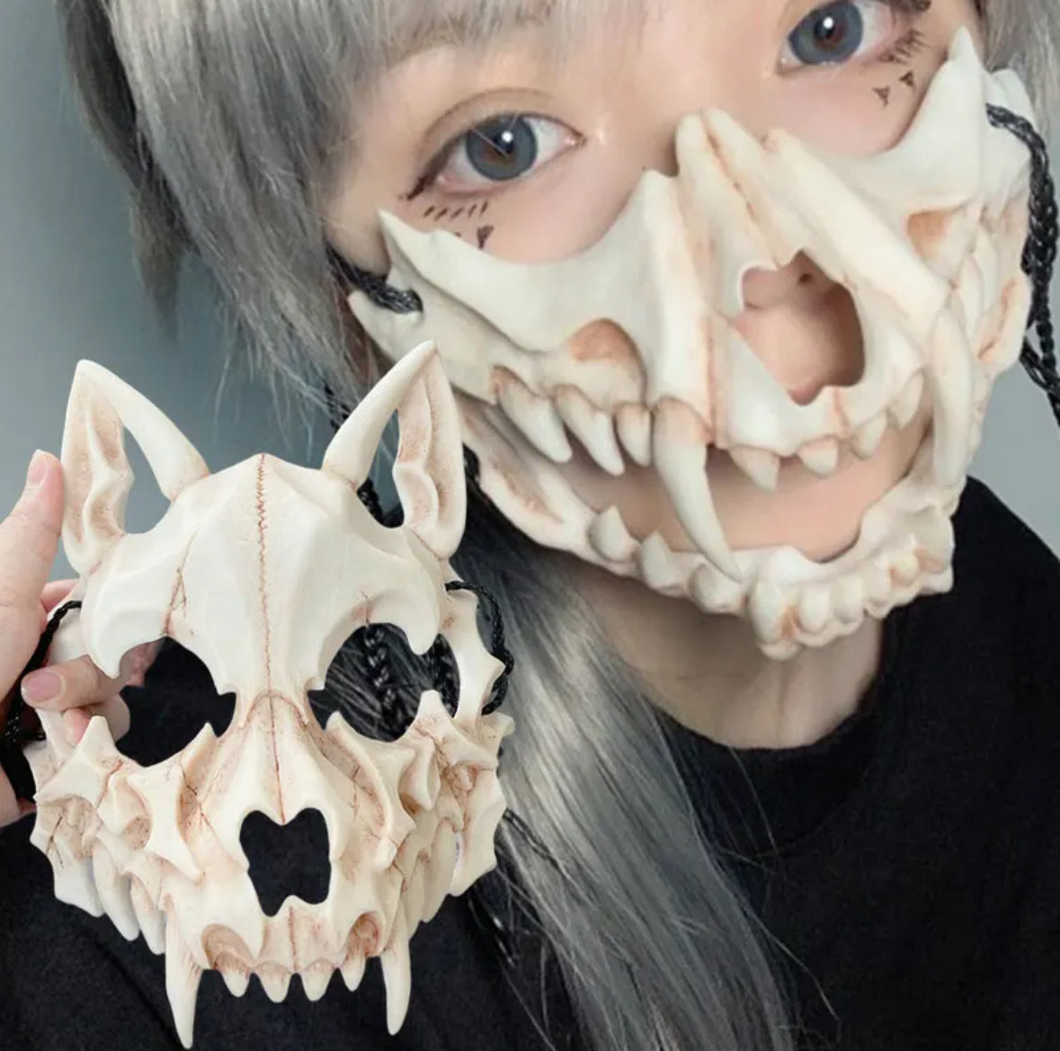 Tier Maske im Knochen Style