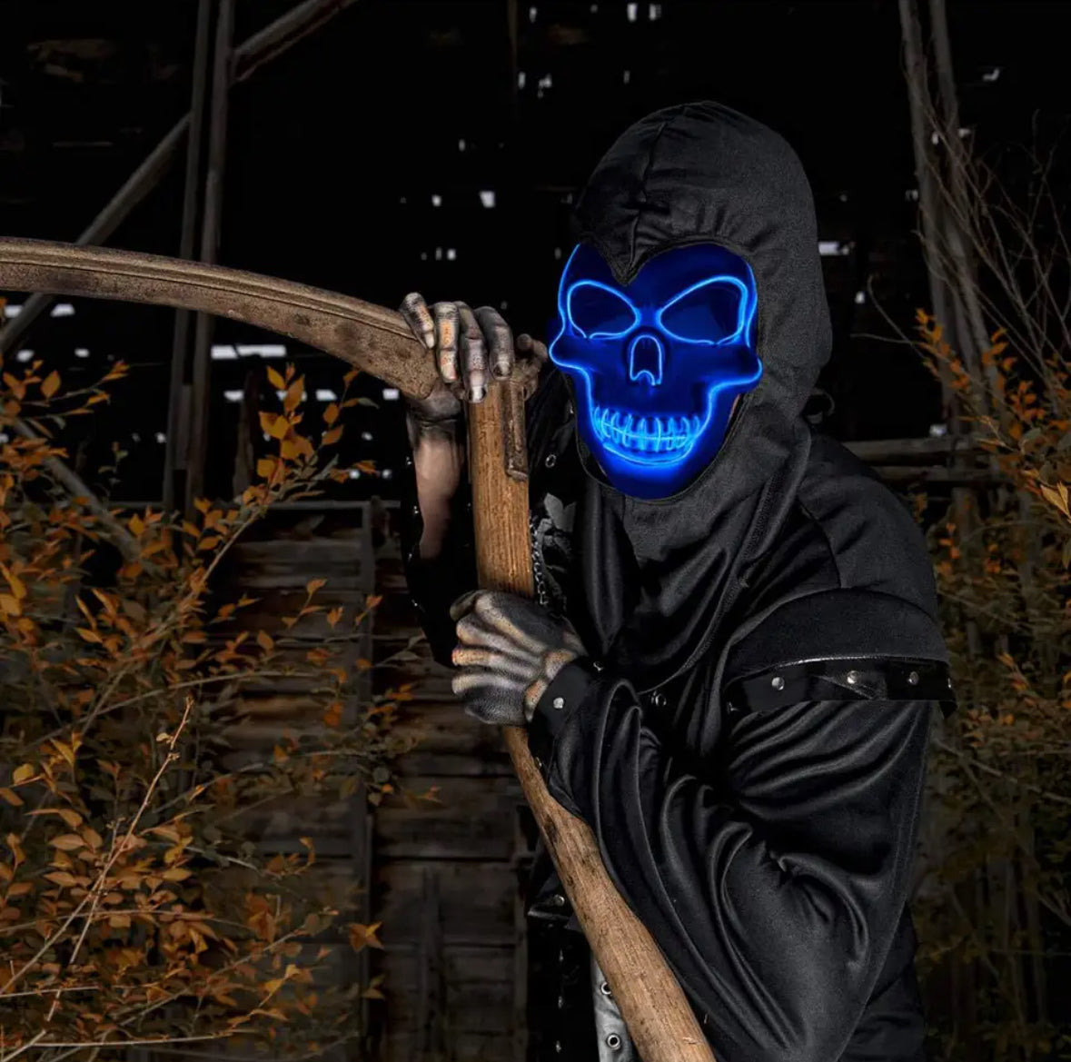 Leuchtende Neon Totenkopf Maske