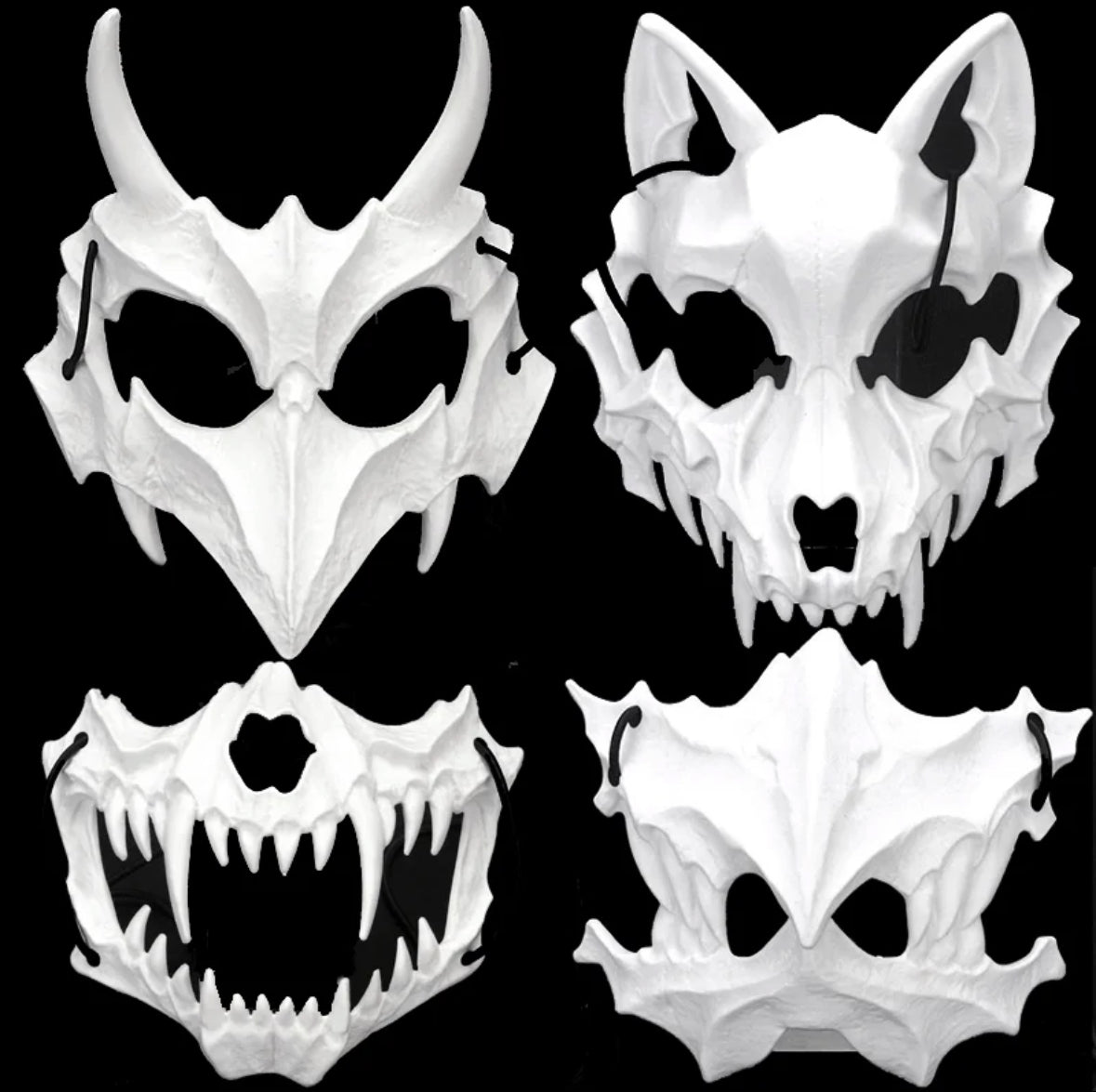 Tier Maske im Knochen Style